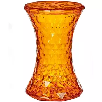 Стул-пуф прозрачный оранжевый Bradex Home Stone FR 0056