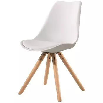 Стул PW072Y белый/бук ESF PW072Y-White-Beech