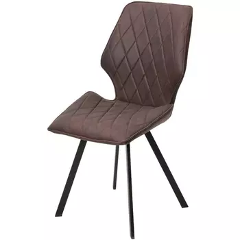 Стул РАФАЭЛЬ, цвет Style-06 Темно-коричневый, ткань под нубук / черный каркас М-City (арт.472M05852) M-City