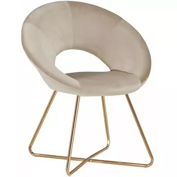 Стул Refuge Hesby (Золотой/Металл,Велюр) арт.HSBI_DC2124_beige