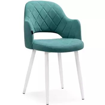Стул ромбы спереди бирюзовый / белый Woodville Гутрид 504186