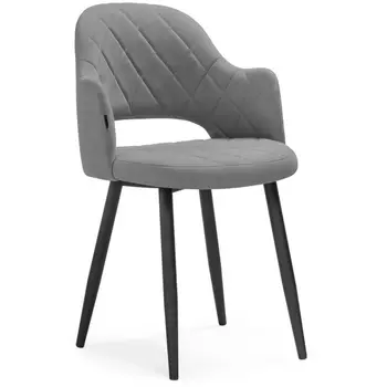 Стул ромбы спереди серый / черный Woodville Гутрид 504185