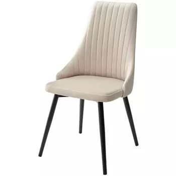 Стул Руссо Riviera 21 Светло-бежевый, велюр / черный каркас (M-City)