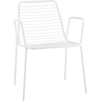 Стул с подлокотниками Дели металл белый Stool Group (арт.УТ000039264)