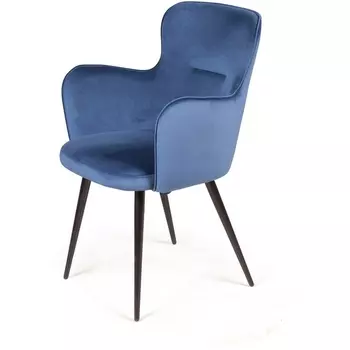 Стул с подлокотниками King, бархат синий 29 Top Concept арт.20811
