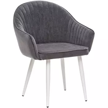 Стул с подлокотниками Leset Вайд, каркас Белый, велюр Графит () 2500000185724