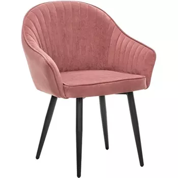 Стул с подлокотниками Leset Вайд, каркас Черный, велюр Персиковый () 2500000185816