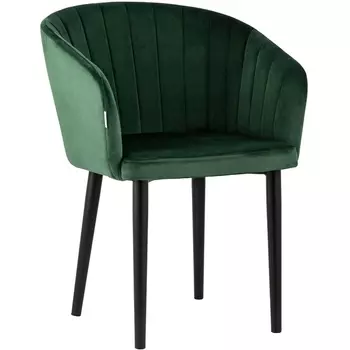 Стул с подлокотниками велюр зеленый Stool Group УТ000025254