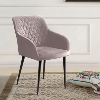 Стул с подлокотниками Robert, бархат пепельно-бежевый Top Concept ROBERT 75429