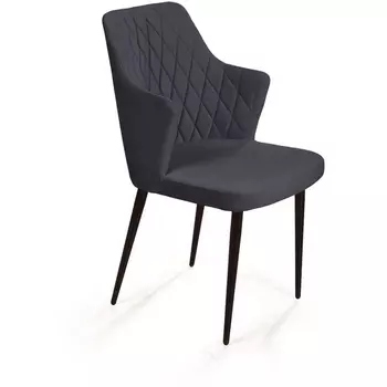 Стул с подлокотниками ромб, бархат 03 / чёрный конус Top Concept Hunt 80742