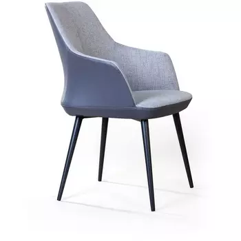Стул с подлокотниками Top Concept Frank, рогожка комби серый