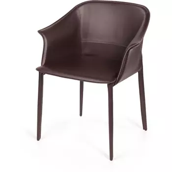 Стул с подлокотниками Top Concept GIO, кожа коричневый