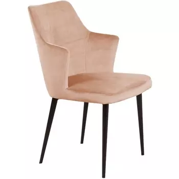 Стул с подлокотниками Top Concept Hunt, бархат бежевый 5 / черный конус