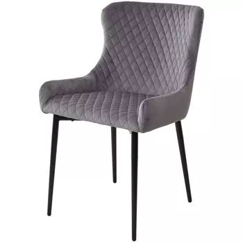 Стул САЛЬЕРИ, цвет темно-серый #C07, велюр / черный каркас (M-City)