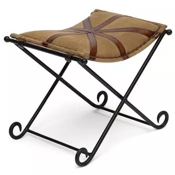 Стул Secret De Maison FLEX ( mod. M-1929 ) коричневый (металл/кожа буйвола/ткань хлопок) (Tetchair)