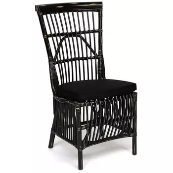 Стул Secret De Maison RIVIERA с подушкой черный+черная подушка (натуральный ротанг) (Tetchair)