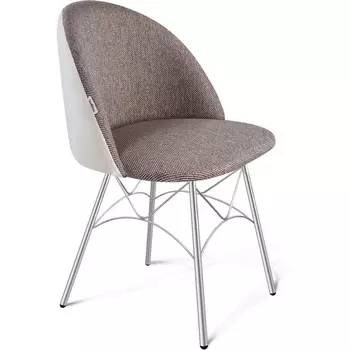 Стул Sheffilton SHT-ST35-3/S107 тростниковый сахар/зефирный/хром лак от фабрики Sheffilton