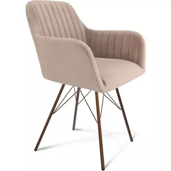 Стул Sheffilton SHT-ST38-1/S37 латте/медный металлик