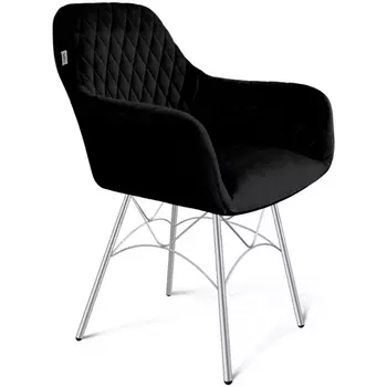 Стул Sheffilton SHT-ST38/S107 ночное затмение/хром лак