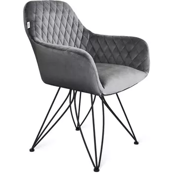 Стул Sheffilton SHT-ST38/S113 угольно-серый/чёрный муар