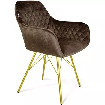 Стул Sheffilton SHT-ST38/S37 кофейный трюфель/золото от фабрики Sheffilton