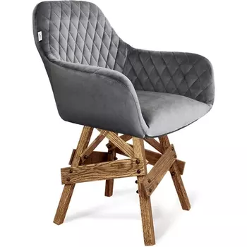 Стул Sheffilton SHT-ST38/S71 угольно-серый/дуб браш. коричневый