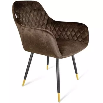 Стул Sheffilton SHT-ST38/S95-1 коричневый трюфель/черный муар/золото от фабрики Sheffilton