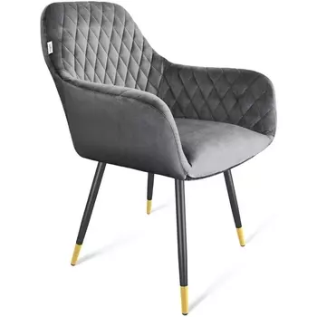 Стул Sheffilton SHT-ST38/S95-1 угольно-серый/черный муар/золото