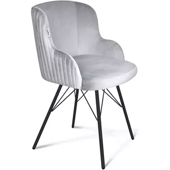 Стул Sheffilton SHT-ST39-1/S37 серое облако/черный муар от фабрики Sheffilton