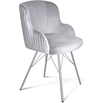 Стул Sheffilton SHT-ST39-1/S37 серое облако/хром лак от фабрики Sheffilton