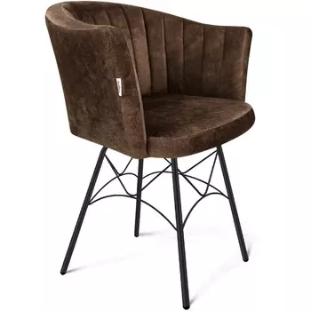 Стул Sheffilton SHT-ST42-1/S107 кофейный трюфель/черный муар