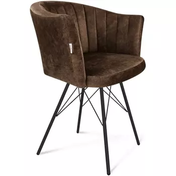 Стул Sheffilton SHT-ST42-1/S37 кофейный трюфель/черный муар