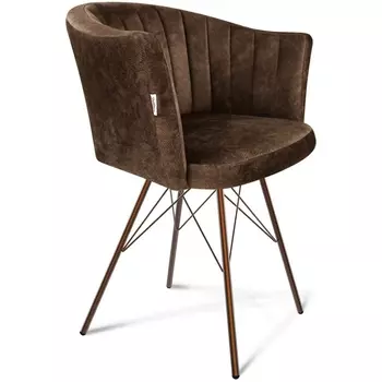 Стул Sheffilton SHT-ST42-1/S37 кофейный трюфель/медный металлик от фабрики Sheffilton