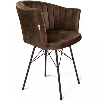 Стул Sheffilton SHT-ST42-1/S64 кофейный трюфель/черный муар