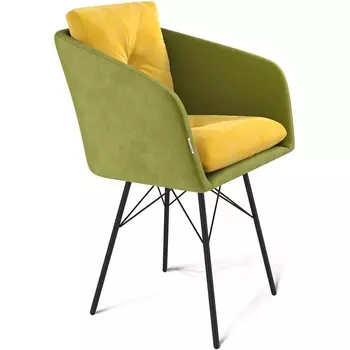 Стул Sheffilton SHT-ST43-2/S64 фисташковый десерт/черный муар