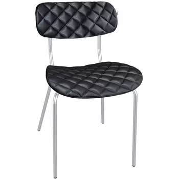 Стул SHT-S85M-C12 черный кож.зам. черный/хром лак от фабрики Sheffilton