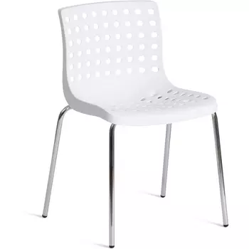 Стул SKALBERG (mod. C-084-A) / 1 шт. в упаковке (Металл,Пластик /Белый,Хром) Tetchair