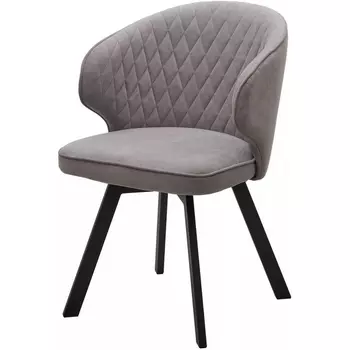 Стул SKAT 360 град. поворот. B22 Серый, велюр / черный каркас, М-City M-City