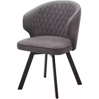 Стул SKAT 360 град. поворот. B28 Темно-серый, велюр / черный каркас, М-City M-City