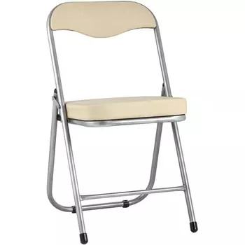 Стул складной Stool Group ДЖОН металлик, кремовый УТ000008057