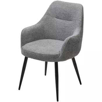 Стул STAMEN ткань DAVIS RETRO BLISS 85, цвет серый / черный каркас, ®DISAUR M-City