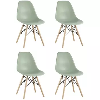 Стул Stool Group Eames DSW серо-зеленый x4 УТ000035179