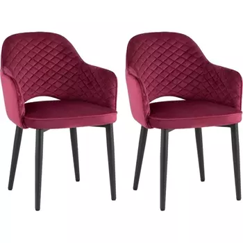 Стул Stool Group Венера диамант велюр бордовый 2 шт