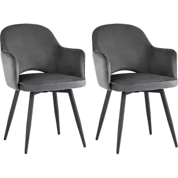 Стул Stool Group Венера вращающийся велюр серый 2 шт