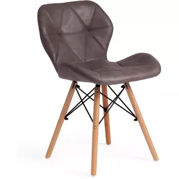 Стул (mod. 74) античный серый RH02-26/натуральный (экокожа/дерево береза/металл) Tetchair 111031 15212