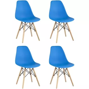 Стул Stool Group Eames Style DSW циан x4 УТ000035183