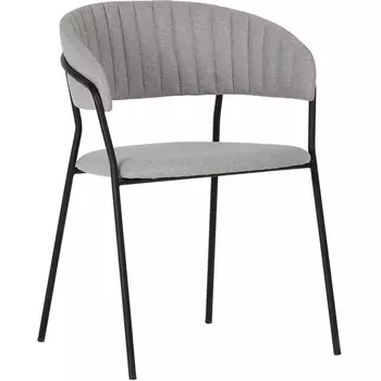 Стул светло-серая рогожка с чёрными ножками Bradex Home Turin FR 0320