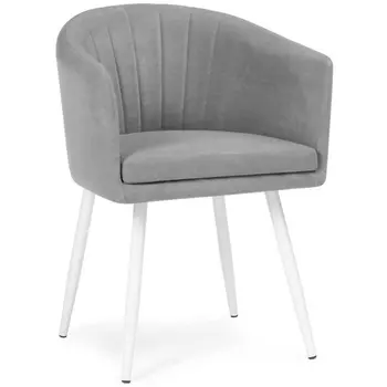 Стул Woodville на металлокаркасе Валета белый / светло-серый 504207