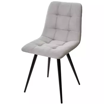 Стул светло-серый #H09, велюр / черный каркас, шт/ к M-City CHILLI-Q 461MC04606