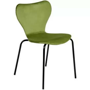 Стул светло-зеленый велюр с чёрными ножками Bradex Home Seven RF 0254